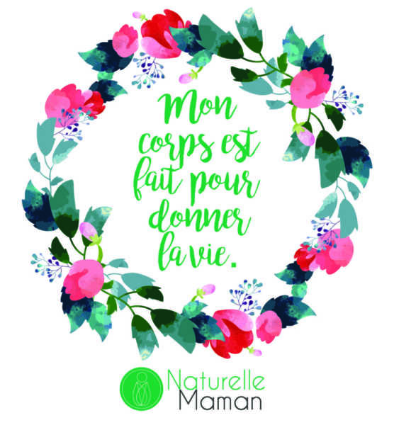 affirmation positive pour votre accouchement par Naturelle maman