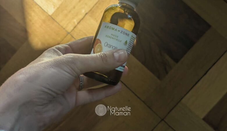 Le parfum doux et fruité de l'huile essentielle d'orange douce crée une ambiance propice au lâcher-prise pendant l’accouchement - Naturelle Maman