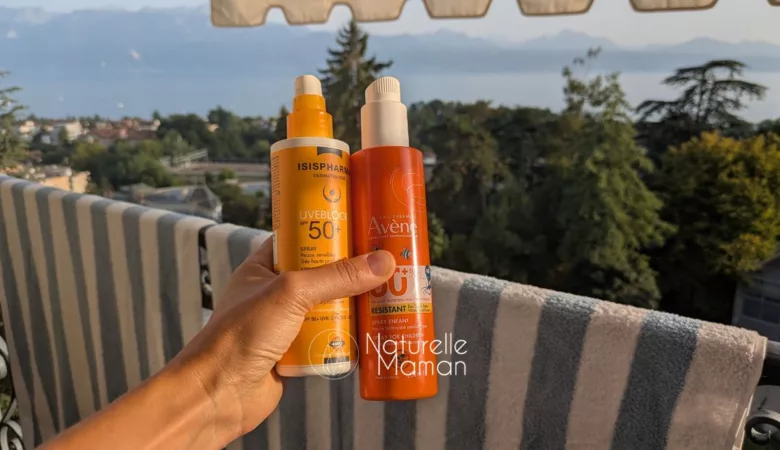 Les dangers des crèmes solaires et lesquelles choisir pour bien protéger son enfant sans l'exposer à des produits dangereux ? Les conseils de Naturelle Maman